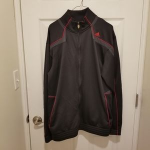 Adidas Mens black lightweight zip up jacket Size L